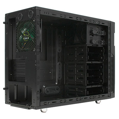 Empty desktop computer tower